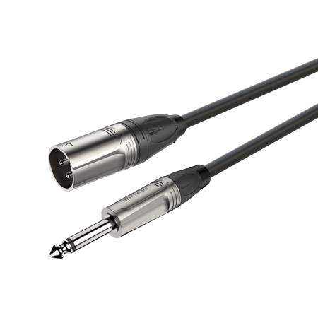 Microphone cable XLR 3-pole male - 6.3mm mono Jack plug Roxtone DMXJ250L1