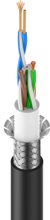 Flexible CAT5e data cable S/UTP - 26AWG - 4 x 2 x 0.15 mm² Roxtone CAT5FB