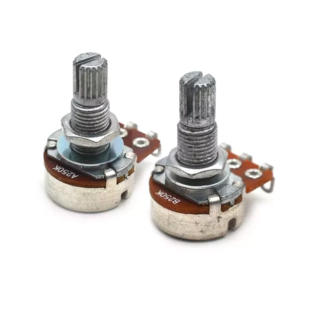 Potentionmeter Tone Switch Pots Shaft 18mm for Guitar Bass Kera-Audio B250K/18