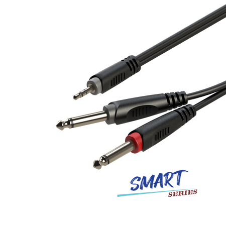 1 x moulded 3.5mm stereo Jack plug - 2 x moulded 6.3mm mono Jack Roxtone SAYC130L3