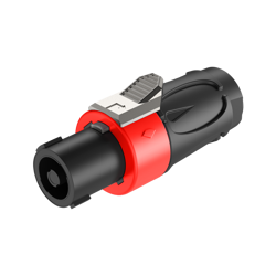 Wtyk głośnikowy RS4F-N-RD czerwony  4-pin