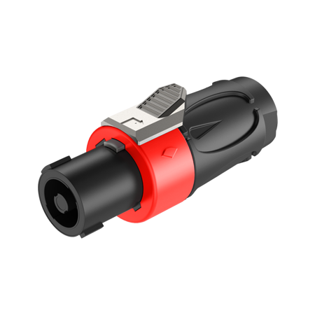 Wtyk głośnikowy RS4F-N-RD czerwony  4-pin